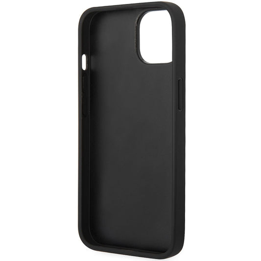 Etui na Apple iPhone 14 Plus, Karl Lagerfeld, Saffiano Monogram Metal Logo, czarne