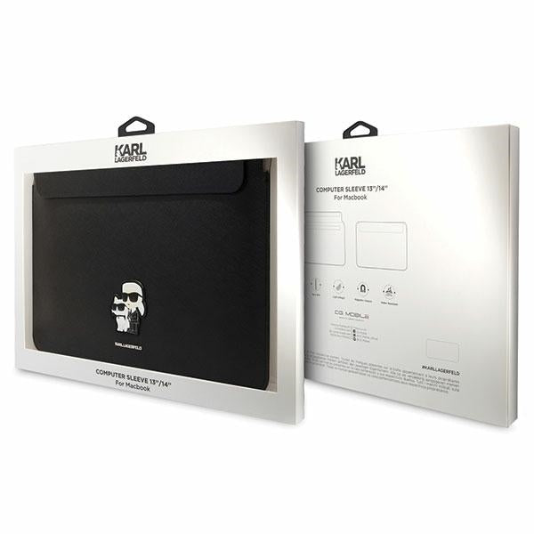 Etui Karl Lagerfeld Saffiano na laptopa 14 cali, Czarne