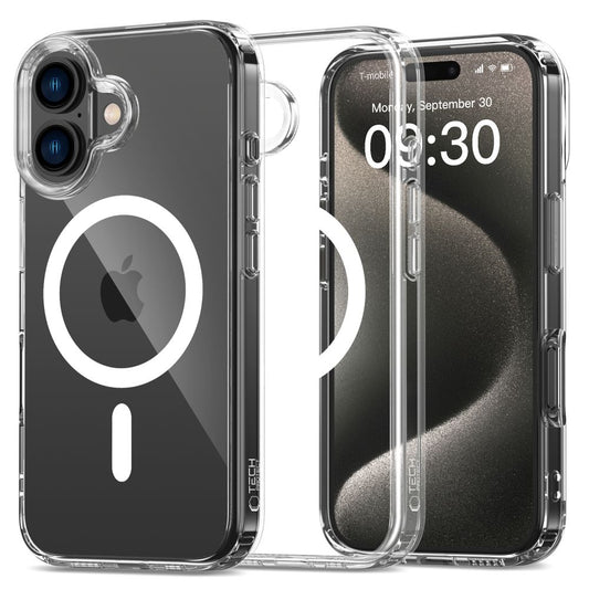 MagSafe Case for Apple iPhone 16, Tech-Protect, Flexair Hybrid, Transparent