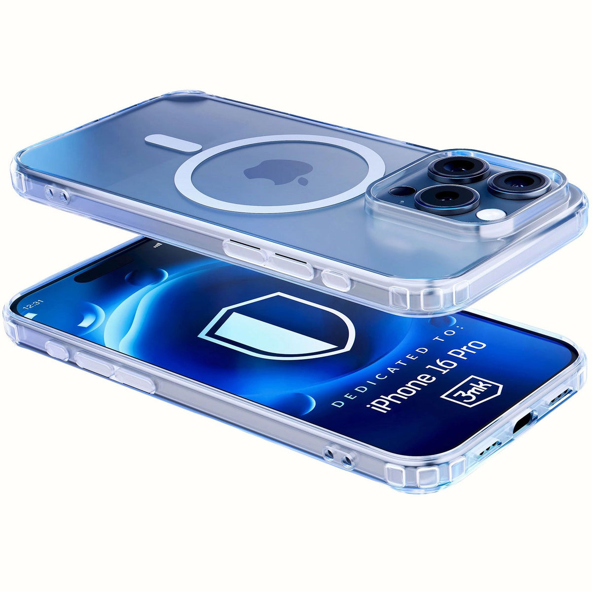 Etui MagSafe do Apple iPhone 16 Pro, 3MK, MagCase, MagCase, przezroczyste