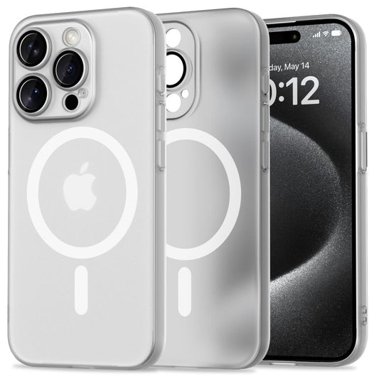 MagSafe Case for Apple iPhone 15 Pro, Tech-Protect, MagSlim, White