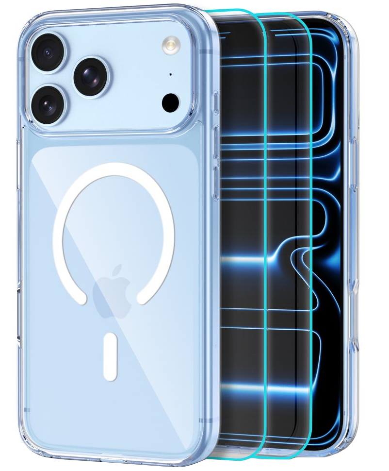 Etui MagSafe do Apple iPhone 18 Pro / 17 Pro, Tech-Protect, Flexair Hybrid z ochroną ekranu, przezroczyste