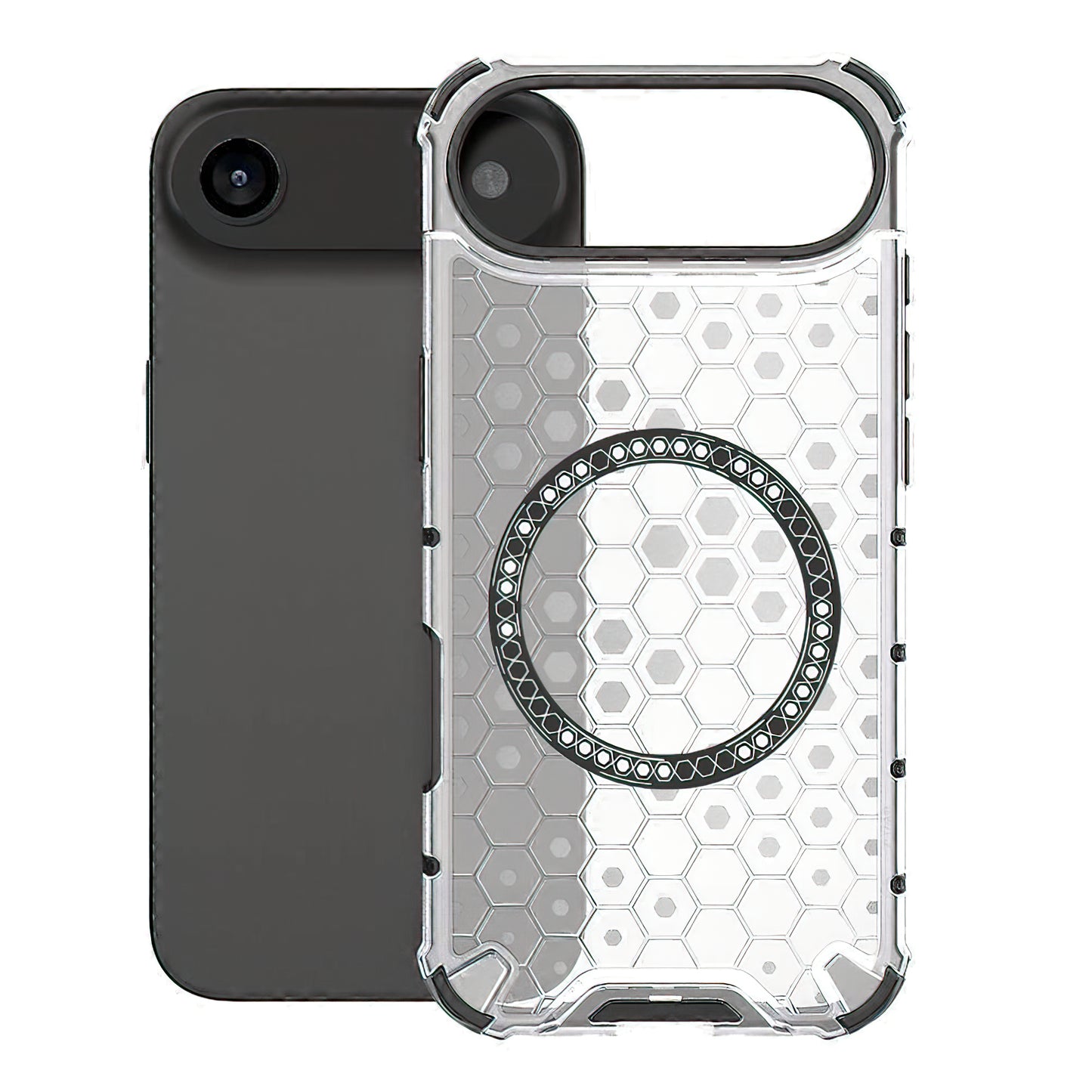 MagSafe Case for Apple iPhone 17 Air, Techsuit, HoneyComb Shield, White