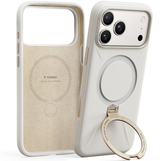 Etui MagSafe dla Apple iPhone 17 Pro Max, Torras, QPRO Silicone, Białe