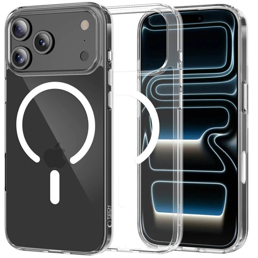 Etui MagSafe dla Apple iPhone 17 Pro, Tech-Protect, Flexair Hybrid CC, Przezroczyste