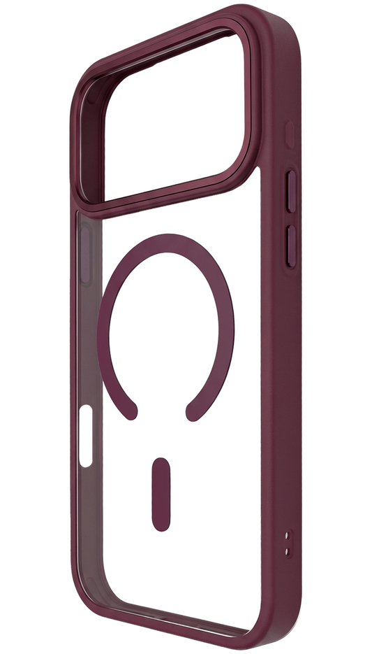 Etui MagSafe do Apple iPhone 18 Pro / 17 Pro, OEM, Color Clear Mag, Wiśniowy