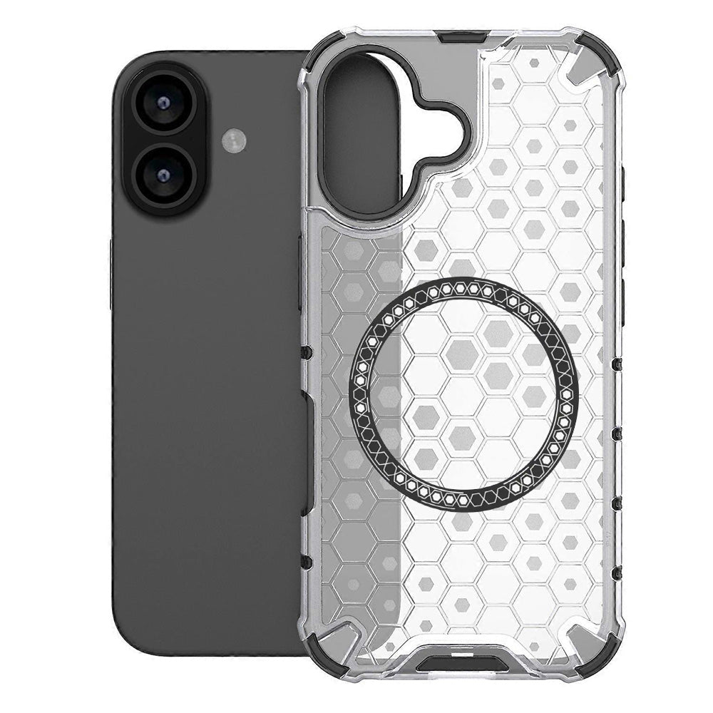 Etui MagSafe dla Apple iPhone 17, Techsuit, HoneyComb Shield, Białe