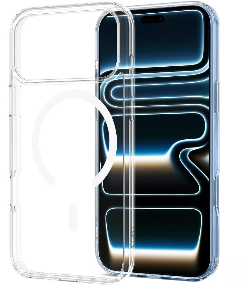 Etui MagSafe do Apple iPhone 18 Pro / 17 Pro, Tech-Protect, Flexair Hybrid z ochroną ekranu, przezroczyste
