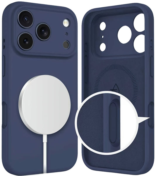 Etui MagSafe dla Apple iPhone 17 Pro, Tech-Protect, Silikon, Granatowy