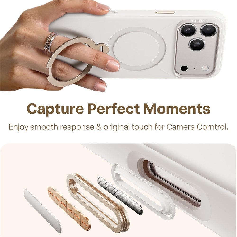 Etui MagSafe dla Apple iPhone 17 Pro, Torras, QPRO Silicone, Białe