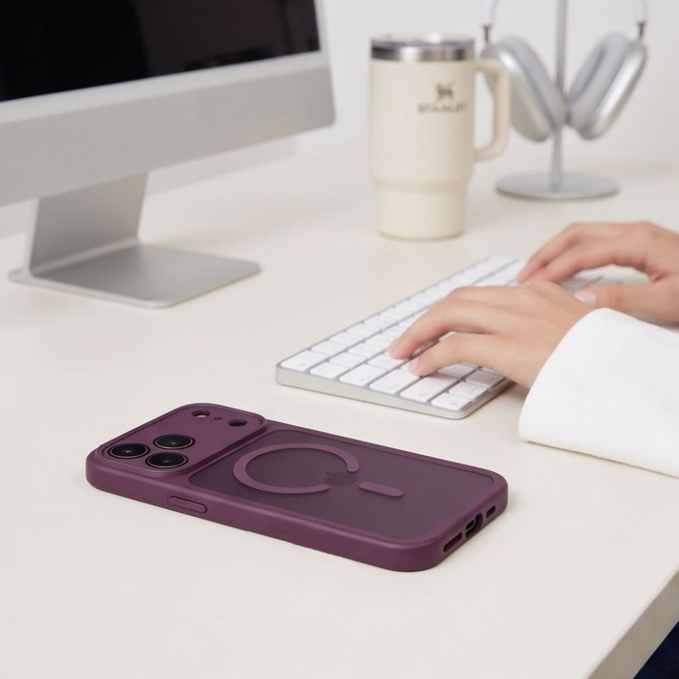 Etui MagSafe do Apple iPhone 18 Pro Max / 17 Pro Max, Tech-Protect, BasicMag, Bordowy Matowy