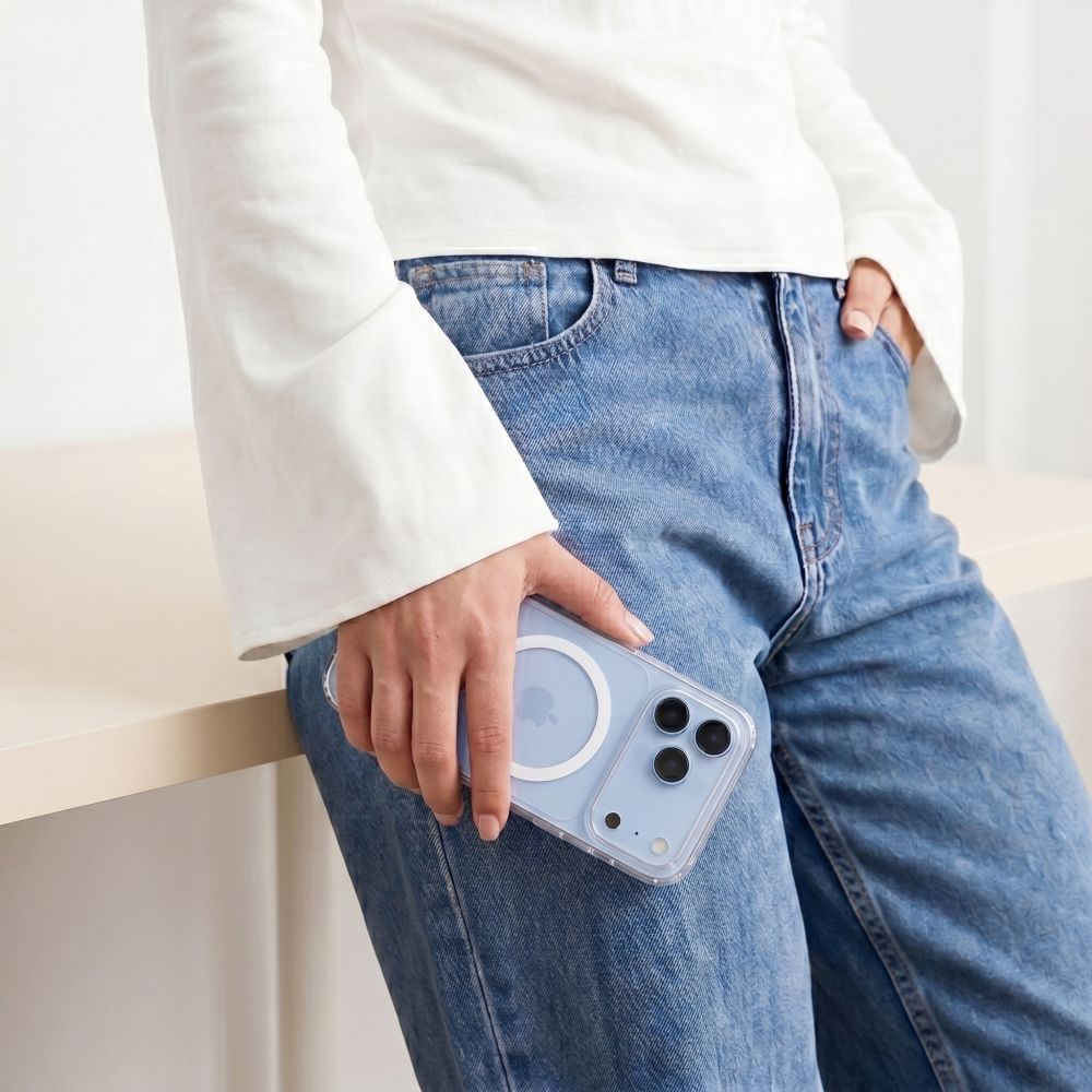 Etui MagSafe do Apple iPhone 18 Pro / 17 Pro, Tech-Protect, Flexair Hybrid z ochroną ekranu, przezroczyste