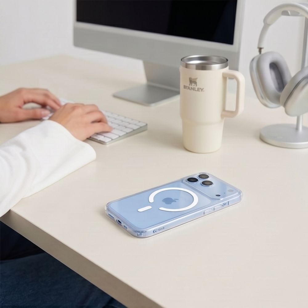 Etui MagSafe do Apple iPhone 18 Pro / 17 Pro, Tech-Protect, Flexair Hybrid z ochroną ekranu, przezroczyste