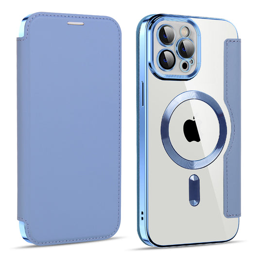 Etui MagSafe dla Apple iPhone 11 Pro Max, Techsuit, SmartMag Book, Bleu