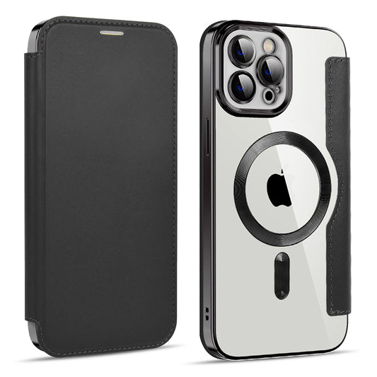 Etui MagSafe do Apple iPhone 11 Pro Max, Techsuit, SmartMag Book, Czarny