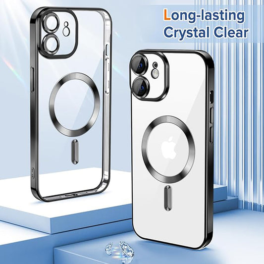 Etui MagSafe do Apple iPhone 12, Techsuit, Luxury Crystal, Czarna
