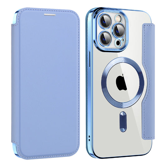 Etui MagSafe dla Apple iPhone 13 Pro, Techsuit, SmartMag Book, Bleu