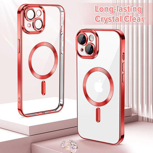 Etui MagSafe do Apple iPhone 13, Techsuit, Luxury Crystal, Czerwony