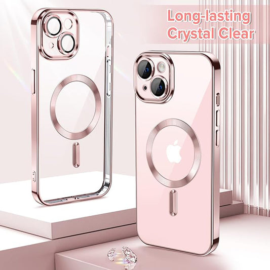 Etui MagSafe do Apple iPhone 13, Techsuit, Luxury Crystal, Różowe