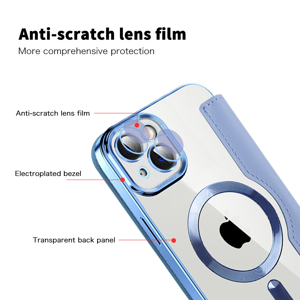 Etui MagSafe dla Apple iPhone 14 Plus, Techsuit, SmartMag Book, Bleu
