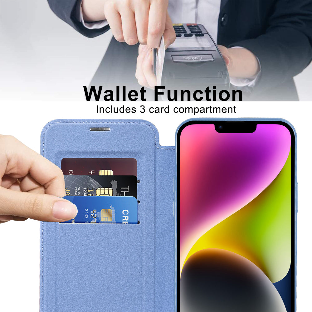 Etui MagSafe dla Apple iPhone 14 Plus, Techsuit, SmartMag Book, Bleu