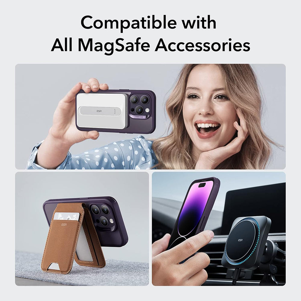 Etui MagSafe do Apple iPhone 14 Pro, ESR, Classic Hybrid, Fioletowo Przezroczyste