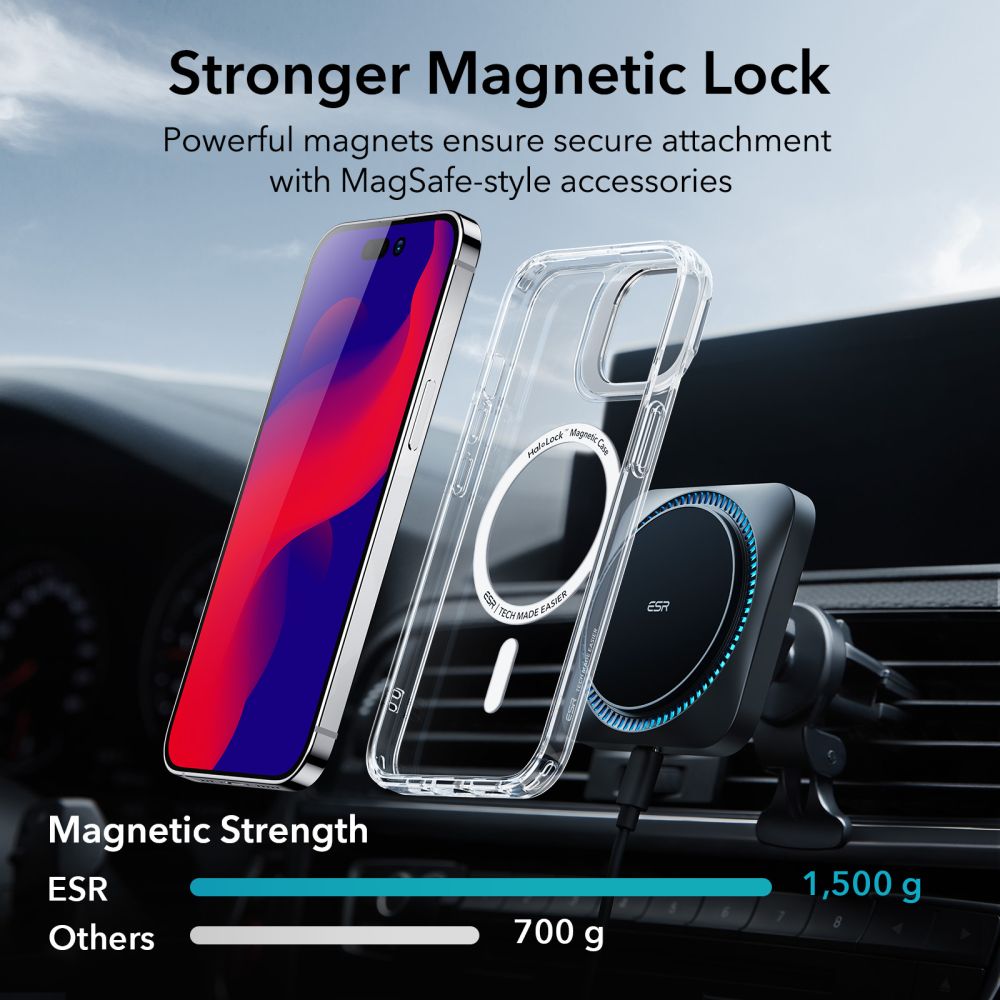 Etui MagSafe dla Apple iPhone 14 Pro, ESR, Classic Kickstand, Przezroczyste