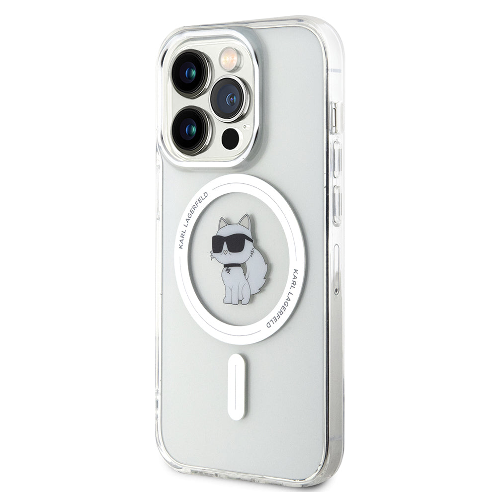 MagSafe Case for Apple iPhone 14 Pro, Karl Lagerfeld, IML Choupette, Transparent