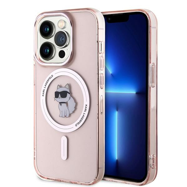 Etui MagSafe dla Apple iPhone 14 Pro Max, Karl Lagerfeld, IML Choupette, Różowy