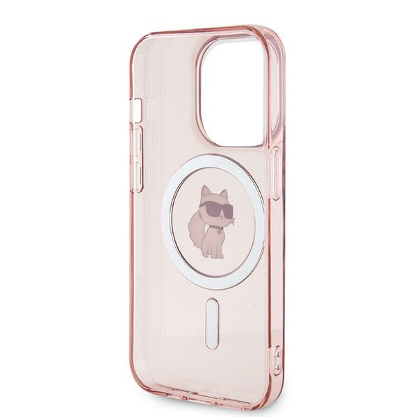 Etui MagSafe dla Apple iPhone 14 Pro Max, Karl Lagerfeld, IML Choupette, Różowy