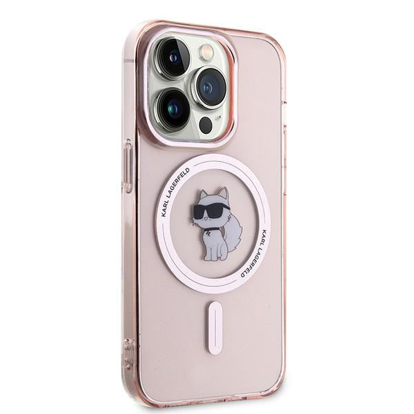 Etui MagSafe dla Apple iPhone 14 Pro Max, Karl Lagerfeld, IML Choupette, Różowy