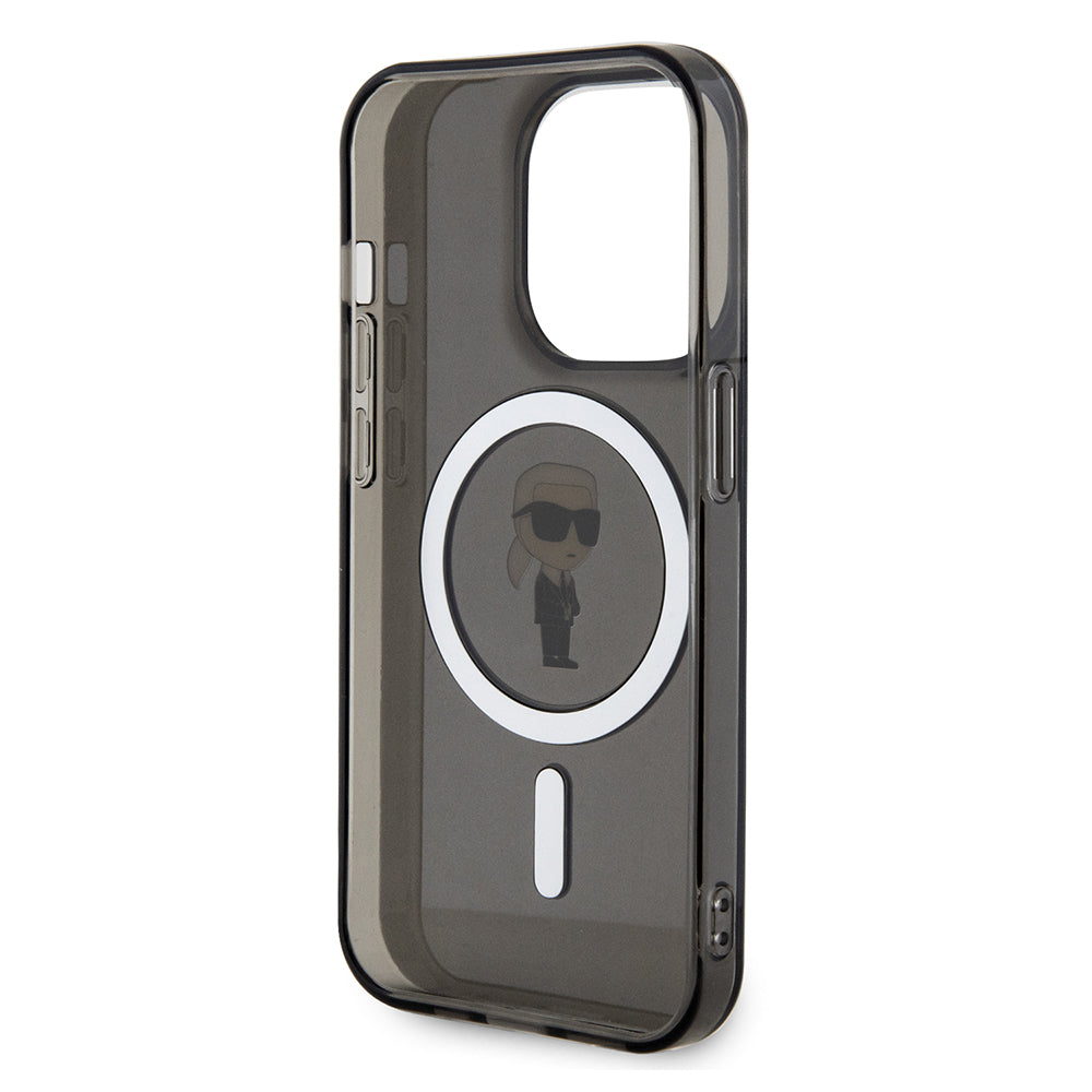 Etui MagSafe dla Apple iPhone 14 Pro Max, Karl Lagerfeld, IML Ikonik Karl, Czarne