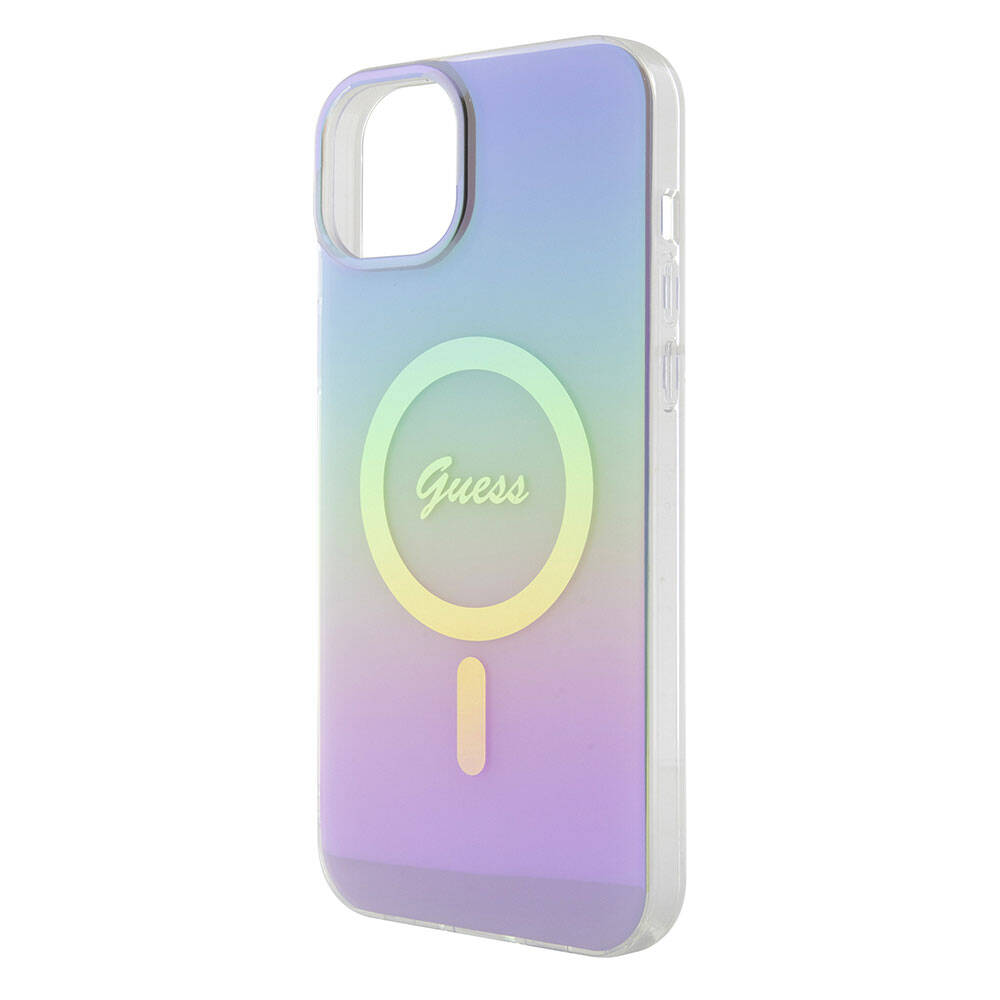 Etui MagSafe dla Apple iPhone 15, Guess, IML Iridescent, Fioletowy