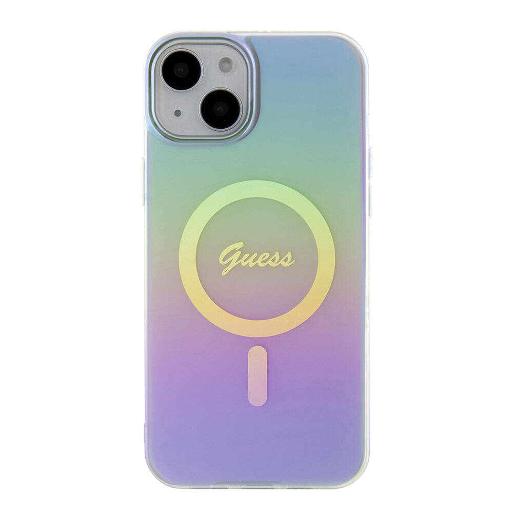 Etui MagSafe dla Apple iPhone 15, Guess, IML Iridescent, Fioletowy
