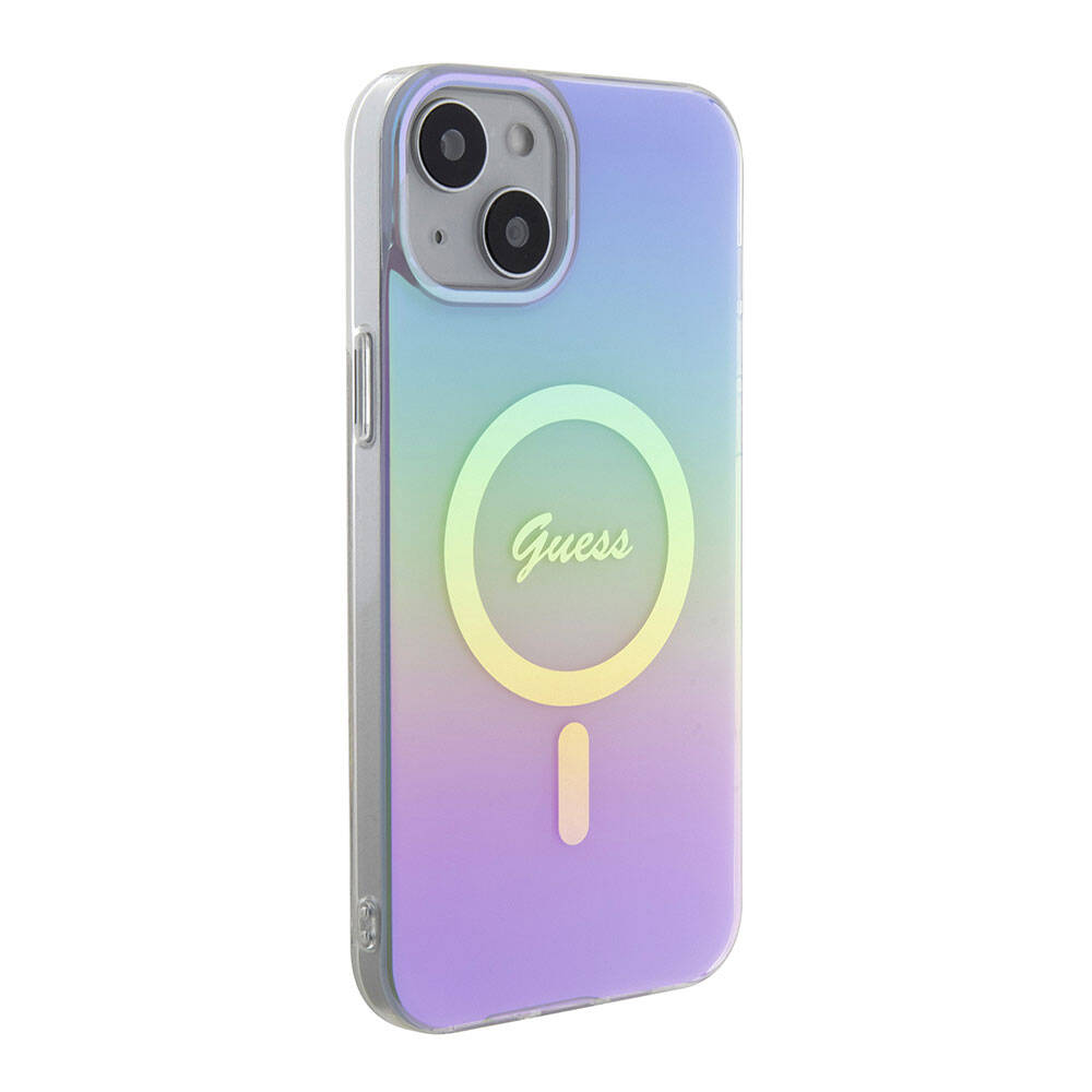 Etui MagSafe dla Apple iPhone 15, Guess, IML Iridescent, Fioletowy