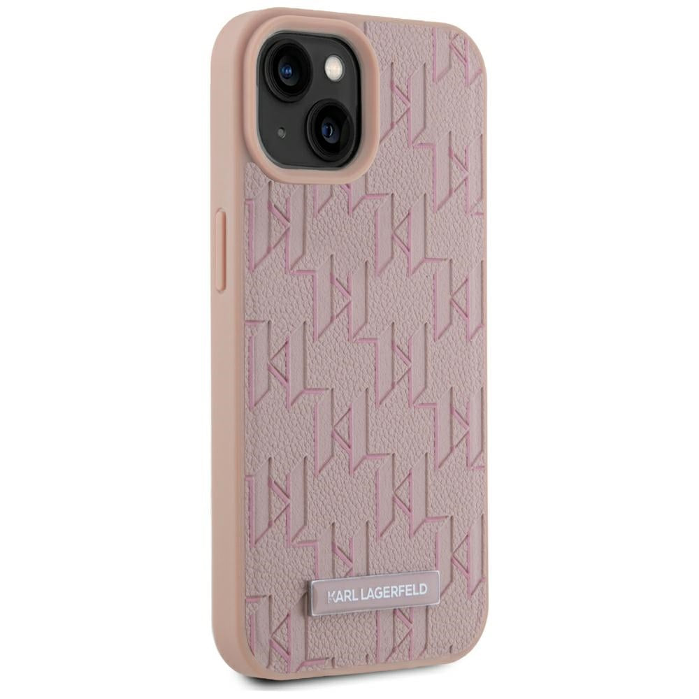 Etui MagSafe dla Apple iPhone 15, Karl Lagerfeld, Hot Stamp, Różowy