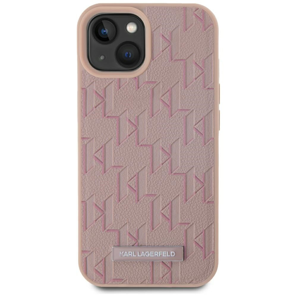 Etui MagSafe dla Apple iPhone 15, Karl Lagerfeld, Hot Stamp, Różowy
