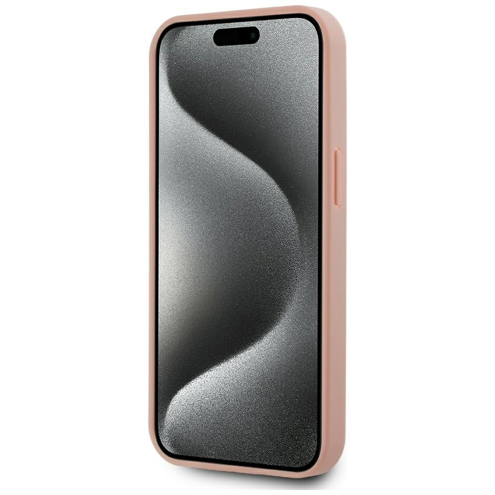 Etui MagSafe dla Apple iPhone 15, Karl Lagerfeld, Hot Stamp, Różowy