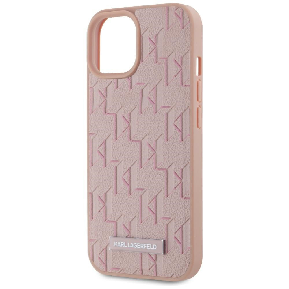 Etui MagSafe dla Apple iPhone 15, Karl Lagerfeld, Hot Stamp, Różowy