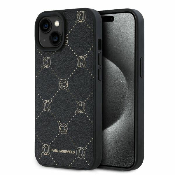Etui MagSafe dla Apple iPhone 15, Karl Lagerfeld, Karl's Head, Czarne