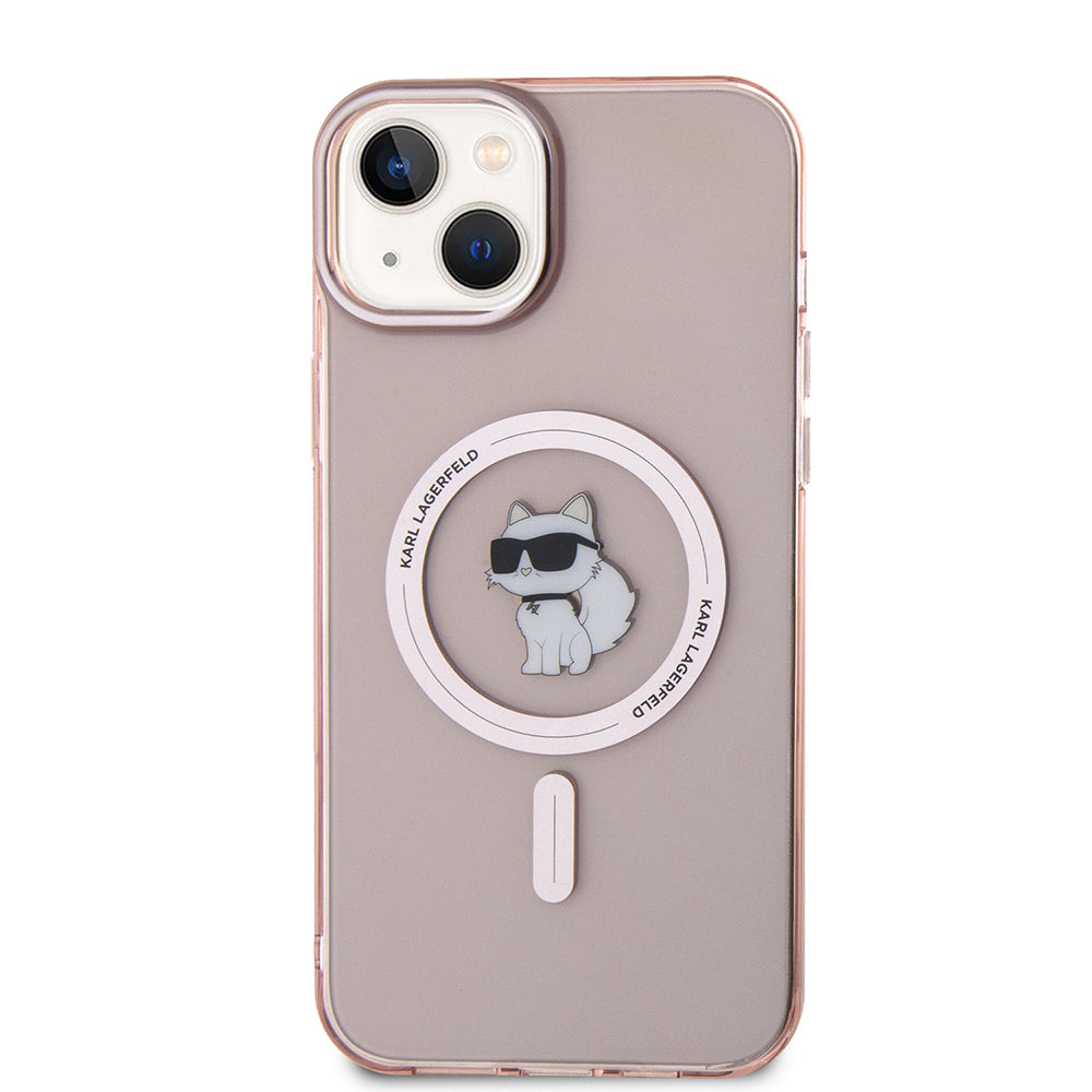 Etui MagSafe dla Apple iPhone 15 Plus / 14 Plus, Karl Lagerfeld, IML Choupette, Różowy