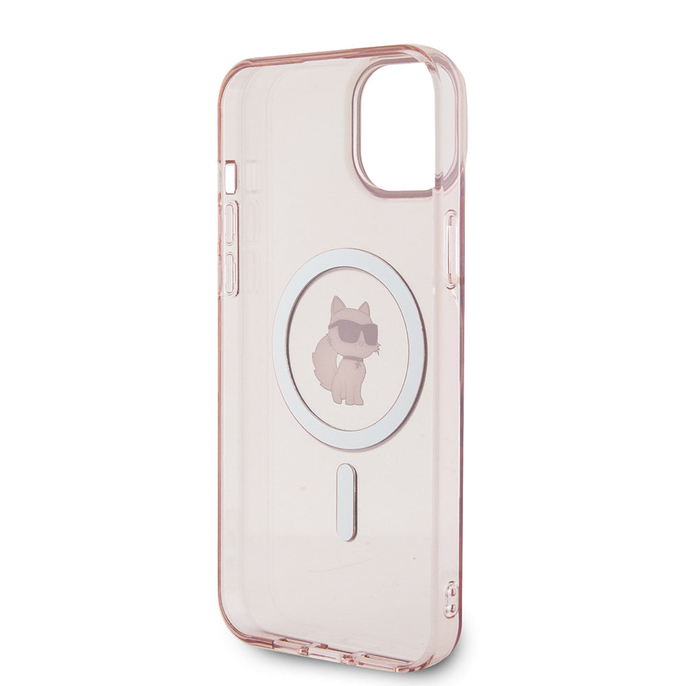 Etui MagSafe dla Apple iPhone 15 Plus / 14 Plus, Karl Lagerfeld, IML Choupette, Różowy