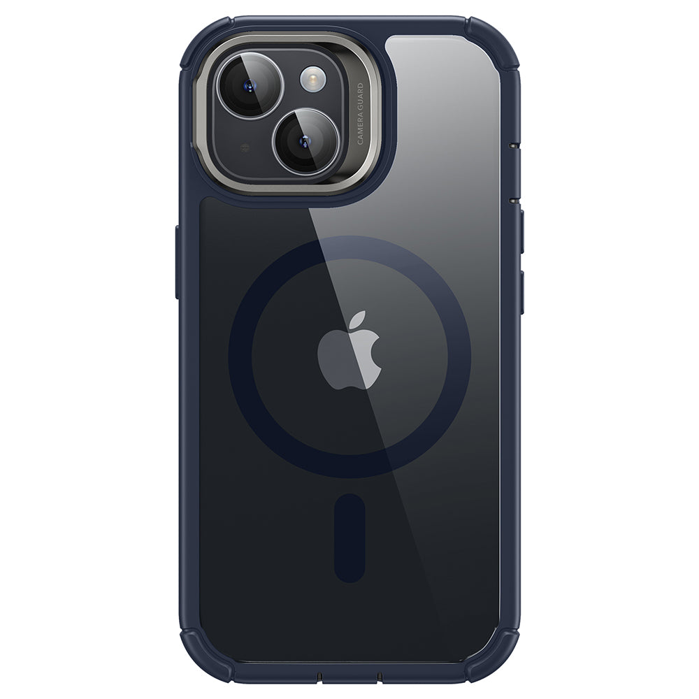 Etui MagSafe dla Apple iPhone 15 Plus, ESR, Armor Tough Kickstand, Granatowe Przezroczyste