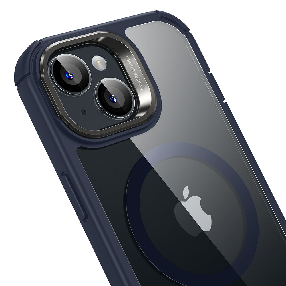 Etui MagSafe dla Apple iPhone 15 Plus, ESR, Armor Tough Kickstand, Granatowe Przezroczyste