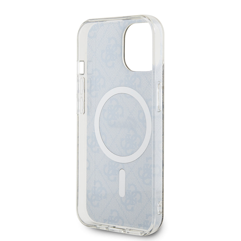 Etui MagSafe dla Apple iPhone 15 Plus, Guess, IML 4G, Brązowy