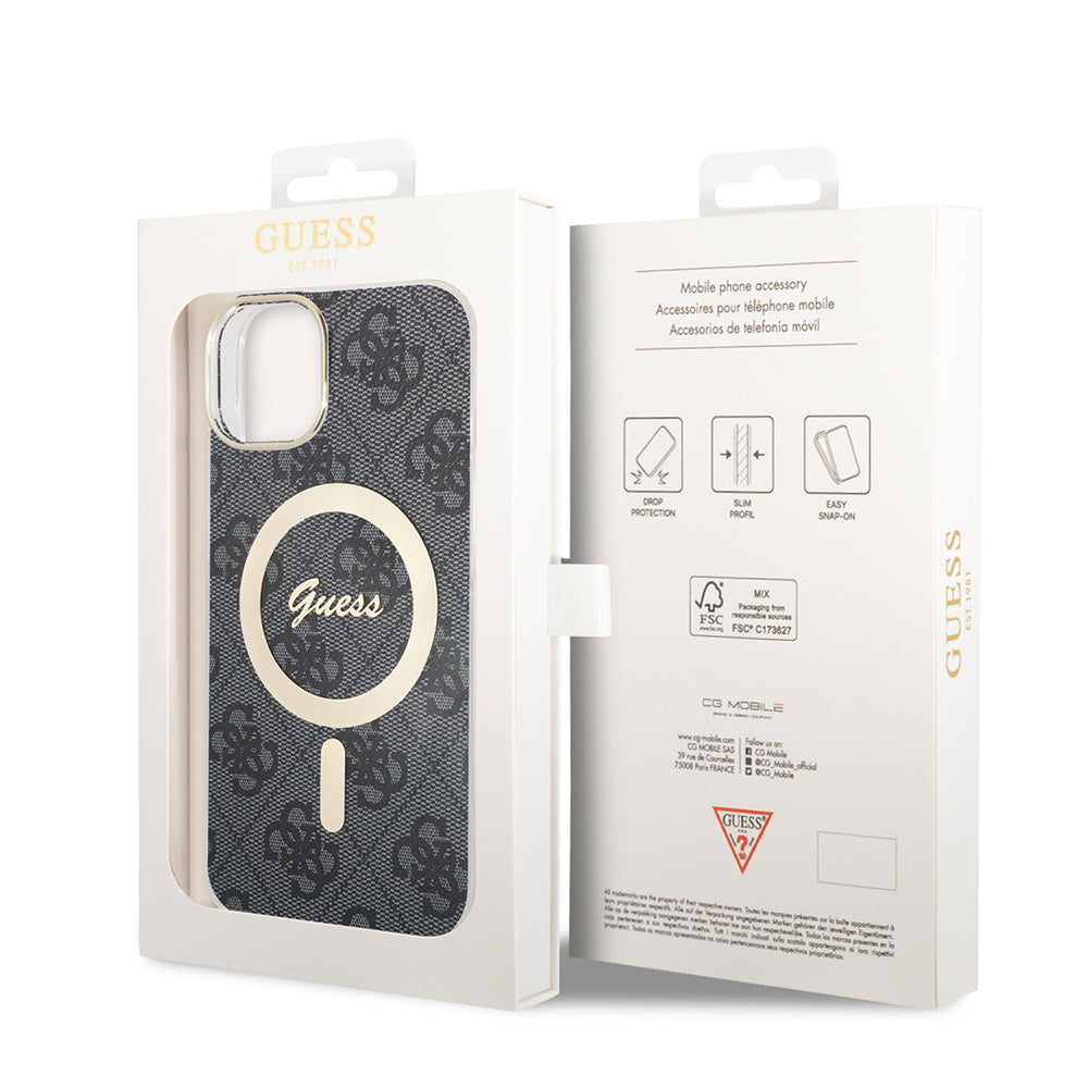 Etui MagSafe dla Apple iPhone 15 Plus, Guess, IML 4G, Czarne