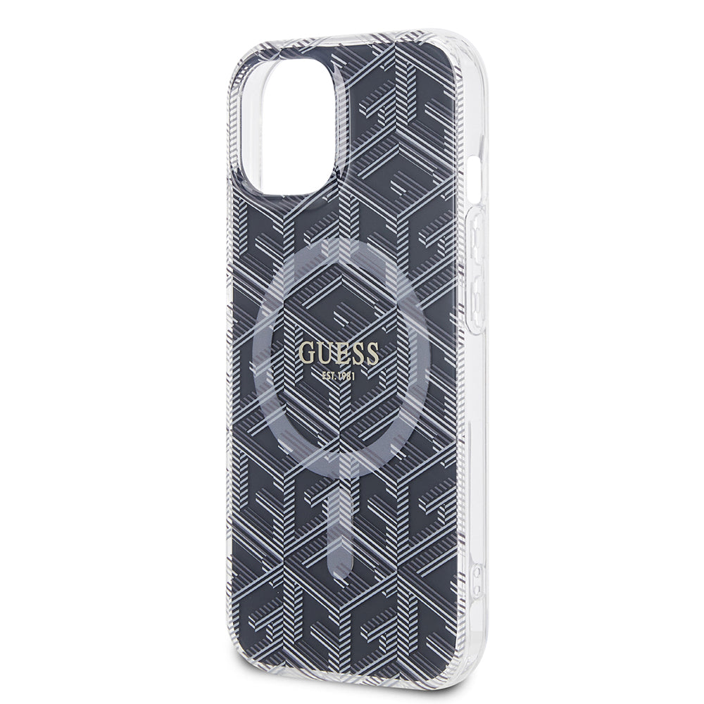 Etui MagSafe dla Apple iPhone 15 Plus, Guess, IML Gcube, Czarne