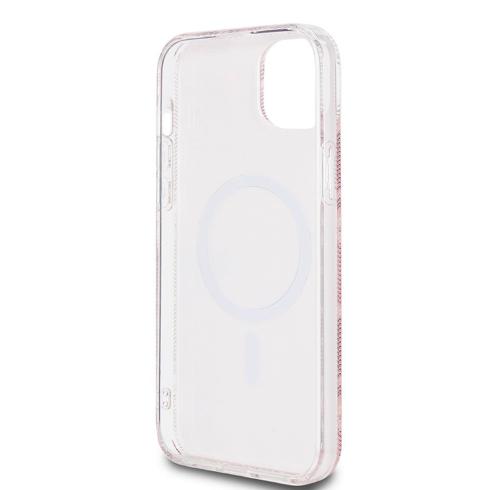 Etui MagSafe dla Apple iPhone 15 Plus, Guess, IML Gcube, Różowy
