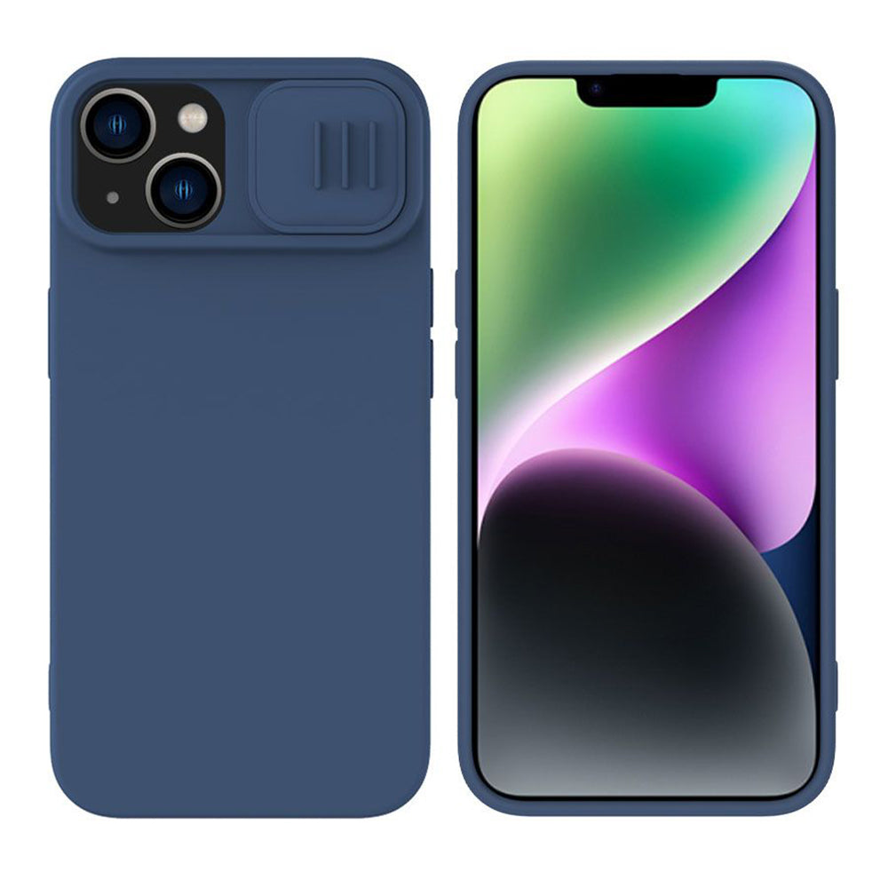 Etui MagSafe do Apple iPhone 15 Plus, Nillkin, CamShield Silky, Niebieskie