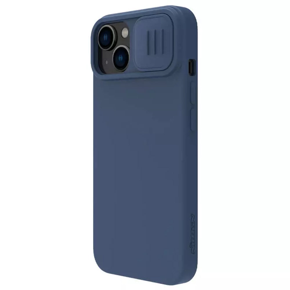 Etui MagSafe do Apple iPhone 15 Plus, Nillkin, CamShield Silky, Niebieskie